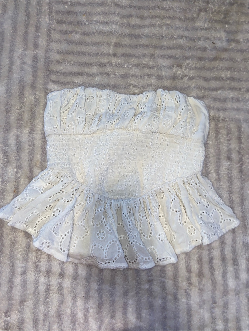 Strapless White Camisole Top Size S